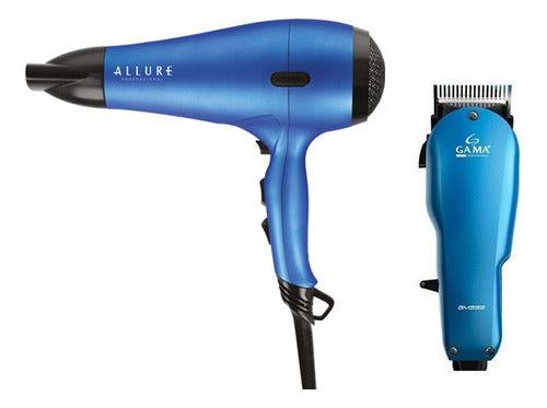 Kit Peluqueria Secador Allure + Cortadora De Pelo Gama Gm593 0