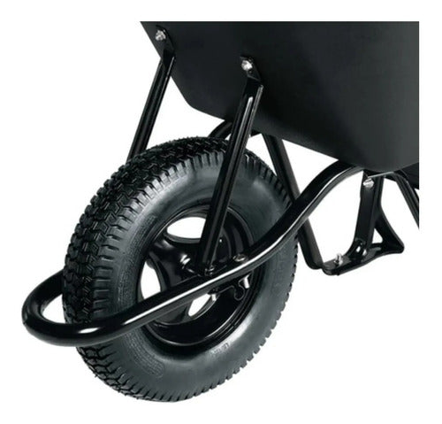 Truper Plastic Wheelbarrow 530kg 120L Pneumatic Wheel 3