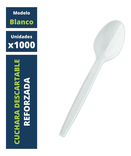 Disposable White Plastic Spoons x 5000 1