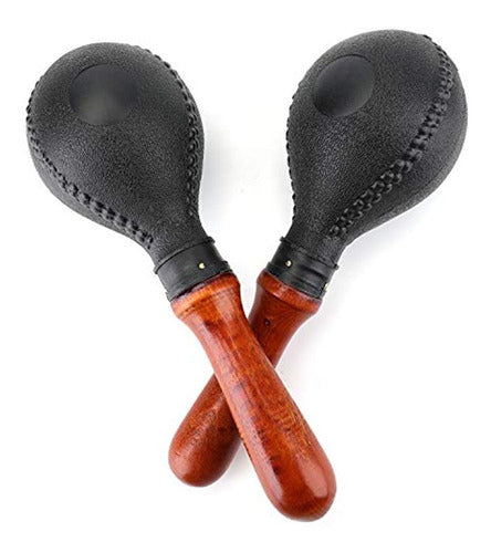 Suwimut Concert Maracas Set of 2, Wooden Shakers 0