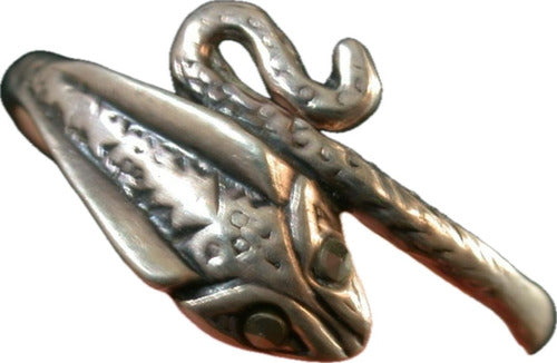 Luli 925 Silver Viper Snake Ring with Marquesitas Unisex 0