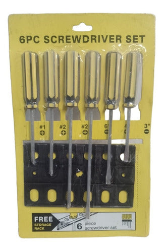 Generic Bicolor Screwdriver Set Blister 6pcs 0