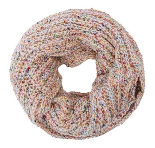 Multicolor Knit Infinity Scarf Freckle 4