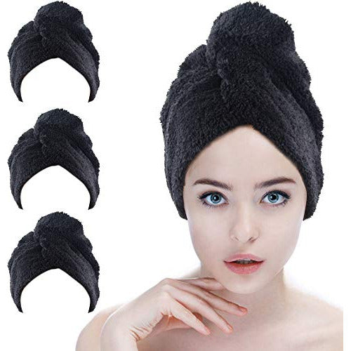 Sinland Microfiber Hair Drying Towel Turban 0