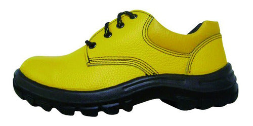 Worksafe Yellow Leather Shoes with Plastic Toe Cap Size: 44 0