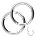 Bavasa Piercing 2 Surgical Steel Easy Open Hinged Hoop Earrings 0