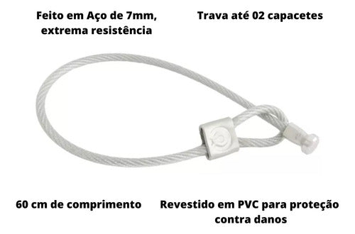 Trava De Moto Manete E Capacete Antifurto Teck Lock Vermelho 3