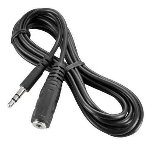 Hipercom 3.5mm Audio Plug to 3.5mm Female Auxiliary Audio Cable - 2 Meters 0