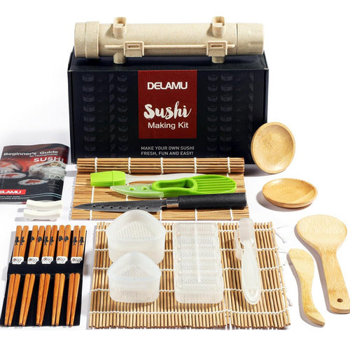 Kit De Preparación De Sushi, 22 Herramientas Y Bandejas De B 0