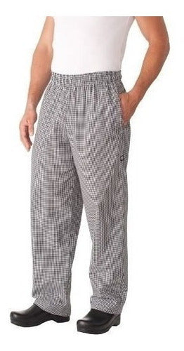 Nautical Cook's Pants in Houndstooth Gabardine Fabric 2