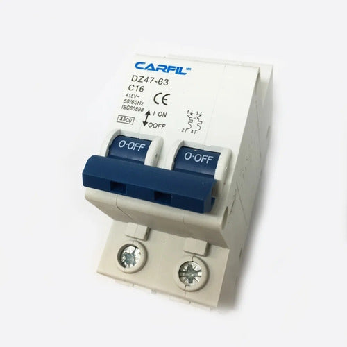 Carfil Bipolar Circuit Breaker Approved by UTE and URSEA 10A 0