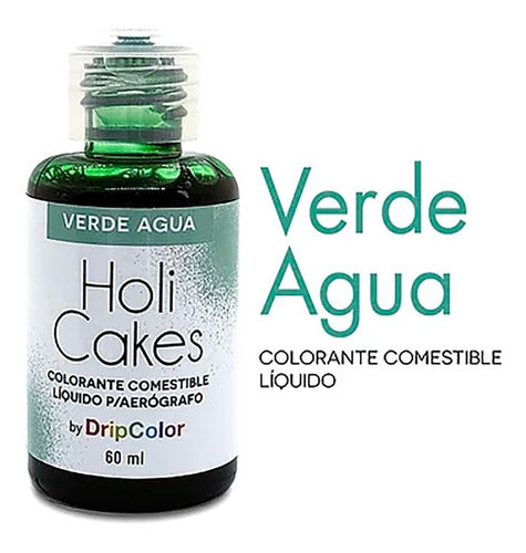 Colorante Liquido Para Aerografo Holi Cake Verde Palta 0