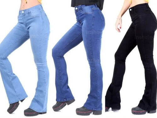 Inshala Indumentaria Pack of 3 Women's Stretchable Oxford Jeans with Perfect Fit 5