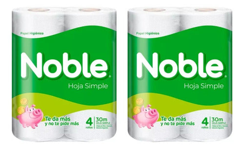 Papel Higienico Noble Hoja Simple 30mts X2u (7507) 0