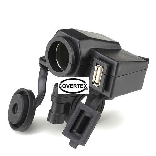 Toma 12v Usb Moto Cuatri Estanco Gps Celular Soporte Holder 4