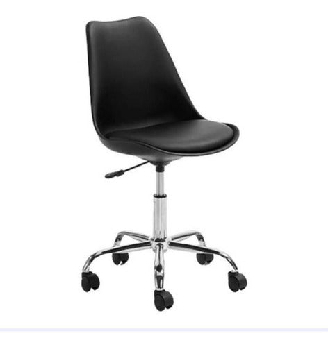 Generic Eames Tulip Office Chair, Swivel Chrome Adjustable 3