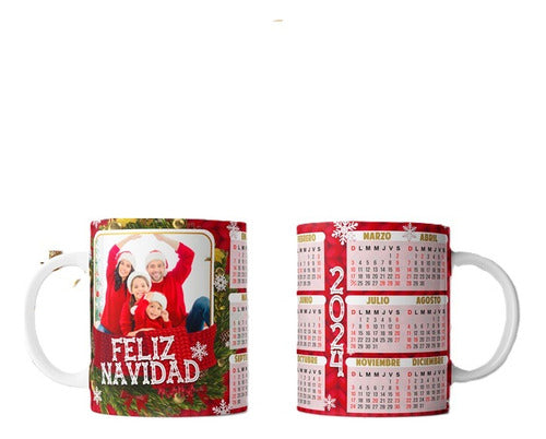 Plantillas Tazas Calendario Navidad Navideños Foto Sublimar 0