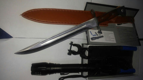 Tactica Cuchillo / Bayoneta Ak - 47 + Linterna Tactica C/bat Y Carg 1