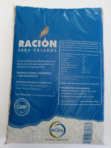 Racsal Ración/Comida Para Pajaros Completa 500grs 1