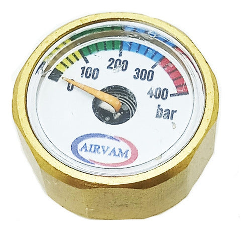 Airvam Manómetro Mini 300 Bar Foster Rifle PCP W 1/8 Hexag. 24 Mm 4