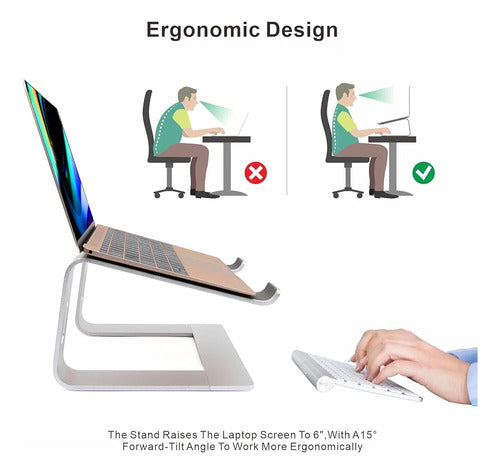 Soporte Para Computadora Portátil, Soporte Ergonómico De Alu 1