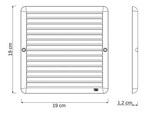 Ventokit Reja Pvc 19x19 Cms. Para Ventilación 4