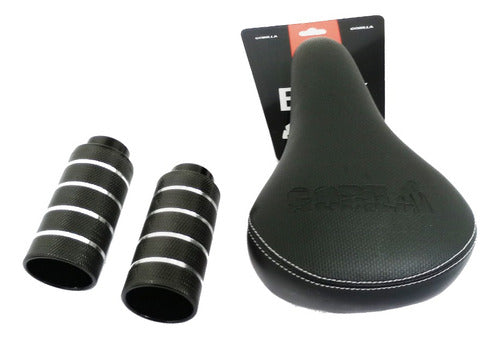 Gorilla Freestyle Bicycle Seat Combo + 49mm Pedals 0