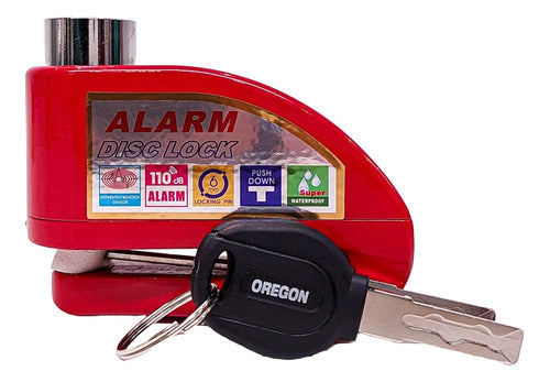 Oregon Disc Lock With Alarm for Motorcycles and Bicycles - Universal 0