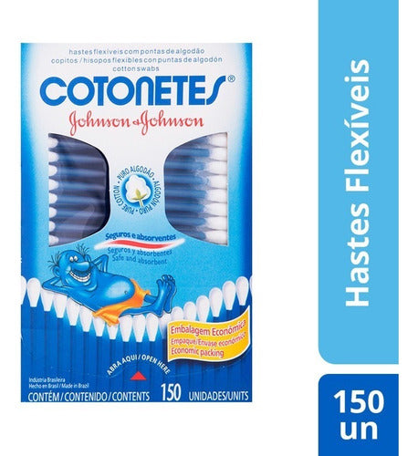 Hastes Flexíveis Johnson & Johnson Cotonetes Caixa 150 Uni 1