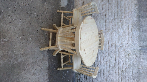 El Nogal Windsor Turned Chair National Pine No Stool 5