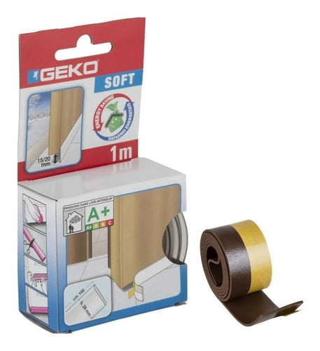 Geko Soft Self-Adhesive Baseboard 1m White or Brown Italian 1