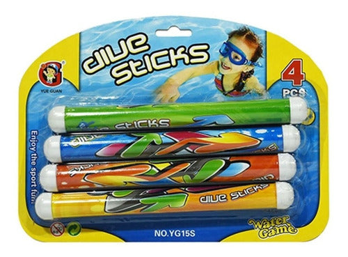 Toyland Diving Sticks Game Set X4 - Water Swimming Toy 0