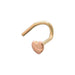 Rose Gold 18k Smooth Heart Nostril Nose Piercing 0