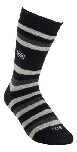 Sox Pack X3 1/2 Caña Socks - Cotton with Towel Designs 2