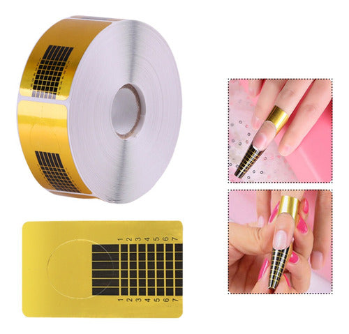 Fahion 100 Golden Molds for Sculpted Gel Acrylic Nails 0