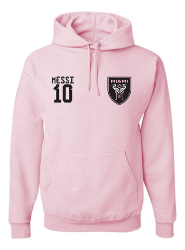 Pink Lionel Messi Hoodie - Inter Miami - Unisex Soccer Sweatshirt 0