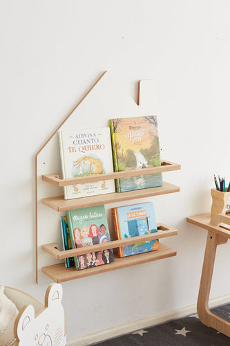 Wooden House Bookshelf 0