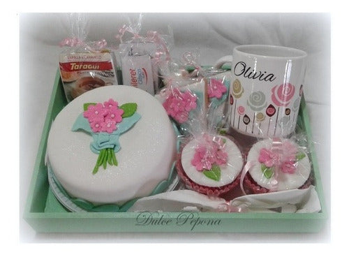 Dulce Pepona Personalized Breakfast Set with Mini Cake, Cupcakes, and Cookies 0