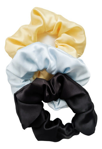Wholesale Pack of 10 Satin Scrunchies Hair Ties - Perfect for Gifts and Events 10