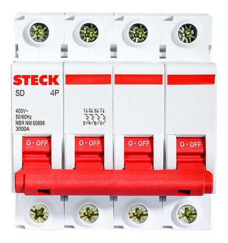 Steck Interruptor Termomagnetico 4x6A 3KA Curva C 0