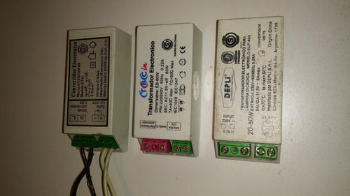 5 Transformadores Electronicos 12 Volt 60 Watts Usados 3