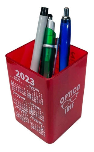 100 Colorful Pen Holders with Logo and 2019 Calendar 20