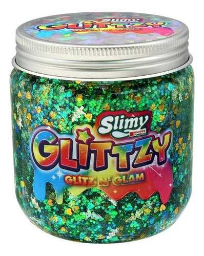 Slimy Glittzy Glitz Glam Slime with Glitter 240g Green 0