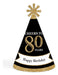 ~? Big Dot Of Happiness Adult 80th Birthday - Gold - Cone Bi 0