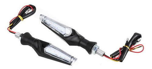 4 Giros/guiño Doble Vista Led Moto Ambar Universal 2w Dzz 2