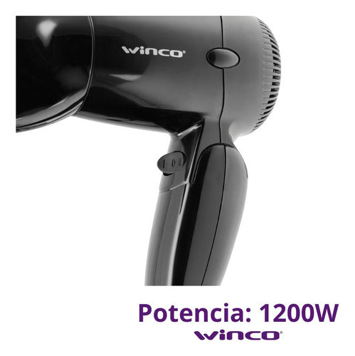 Folding Hair Dryer 2 Speeds Ideal for Travel 2