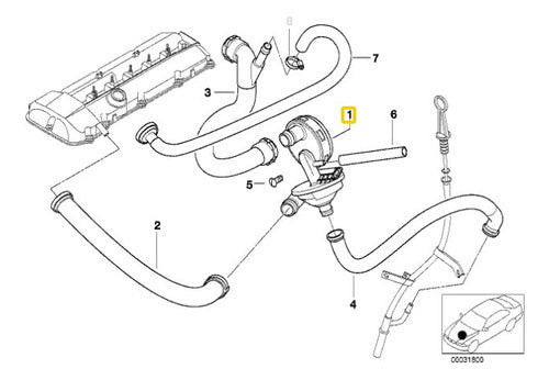 Uro Oil Separator PCV for BMW Z4 E85 2.2i M54 1