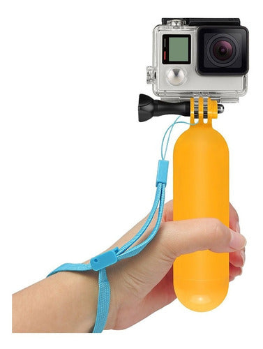 Bastão Boia De Mão Flutuante Para Gopro Floaty Amarela Sjcam 1