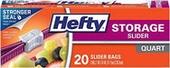 Bolsas De Almacenamiento Hefty Slider, Quart, 20 Count (paqu 0