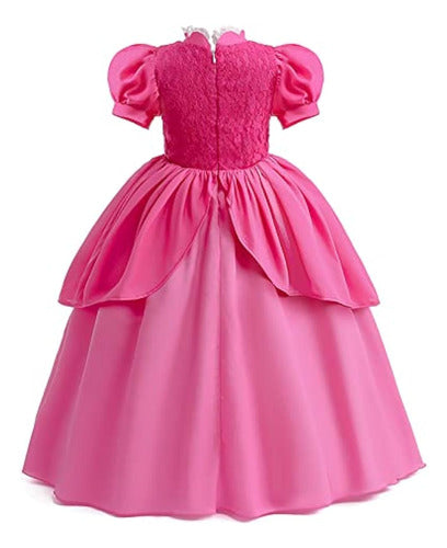 Enccfoeo Princess Peach Costume for Girls 5